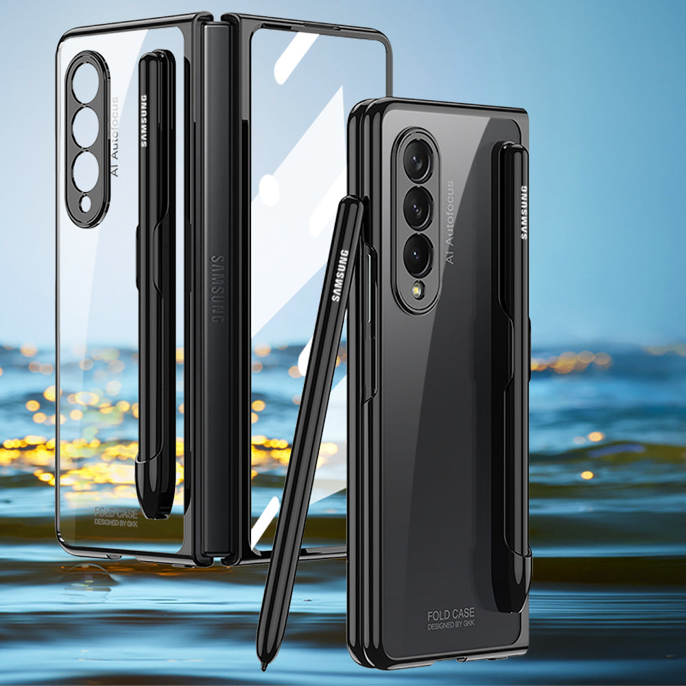 Galaxy Z Fold4 Electroplated Stylus Slot Folding Case