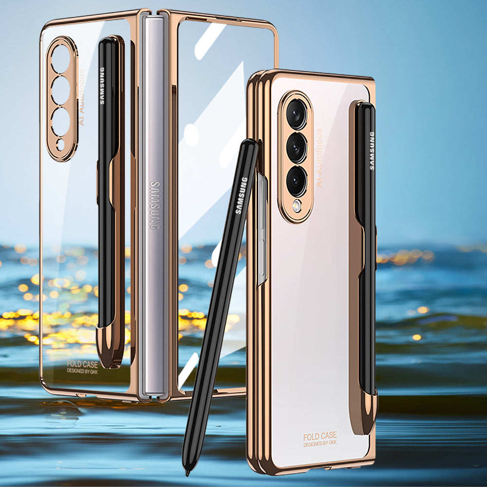 Galaxy Z Fold4 Electroplated Stylus Slot Folding Case