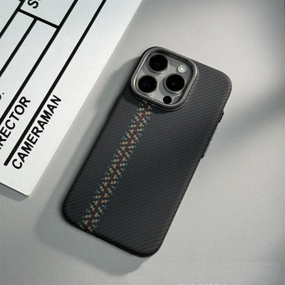 Embossed Carbon Fiber Armor Case - iPhone