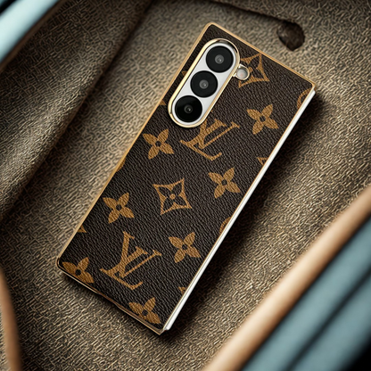 Galaxy Z Fold7 Luxurious LV Monogram Leather Case – Million Cases