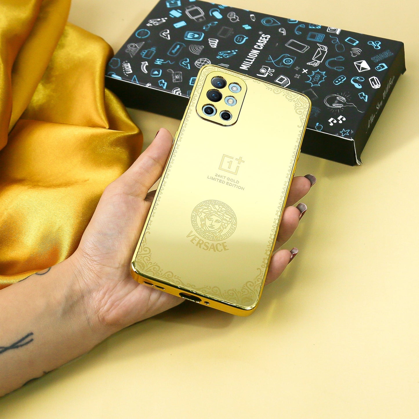 OnePlus 10T Crafted Gold Luxurious Camera Protective Case