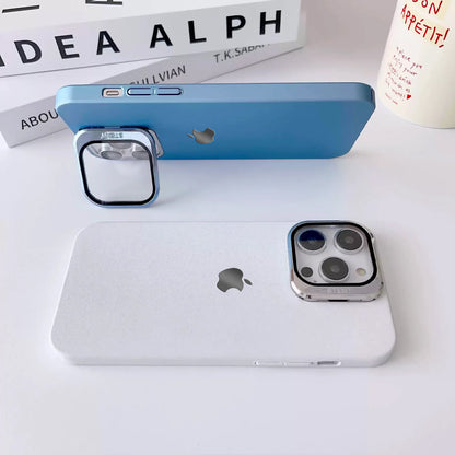 iPhone 13 Pro Max Clear Camera Protector Hidden Stand Logo Case
