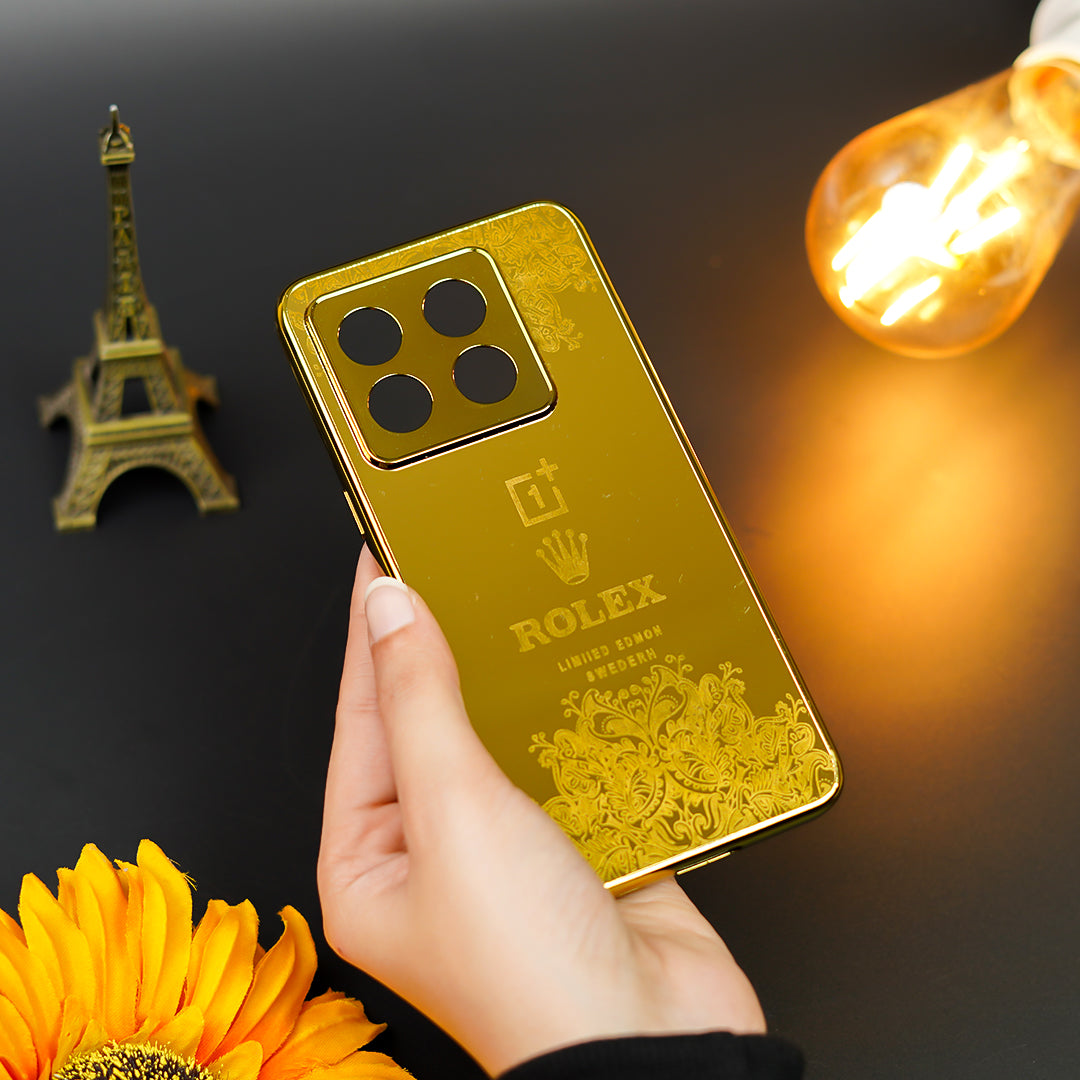 Radiant Gold Crafted Luxury Metal Case - OnePlus