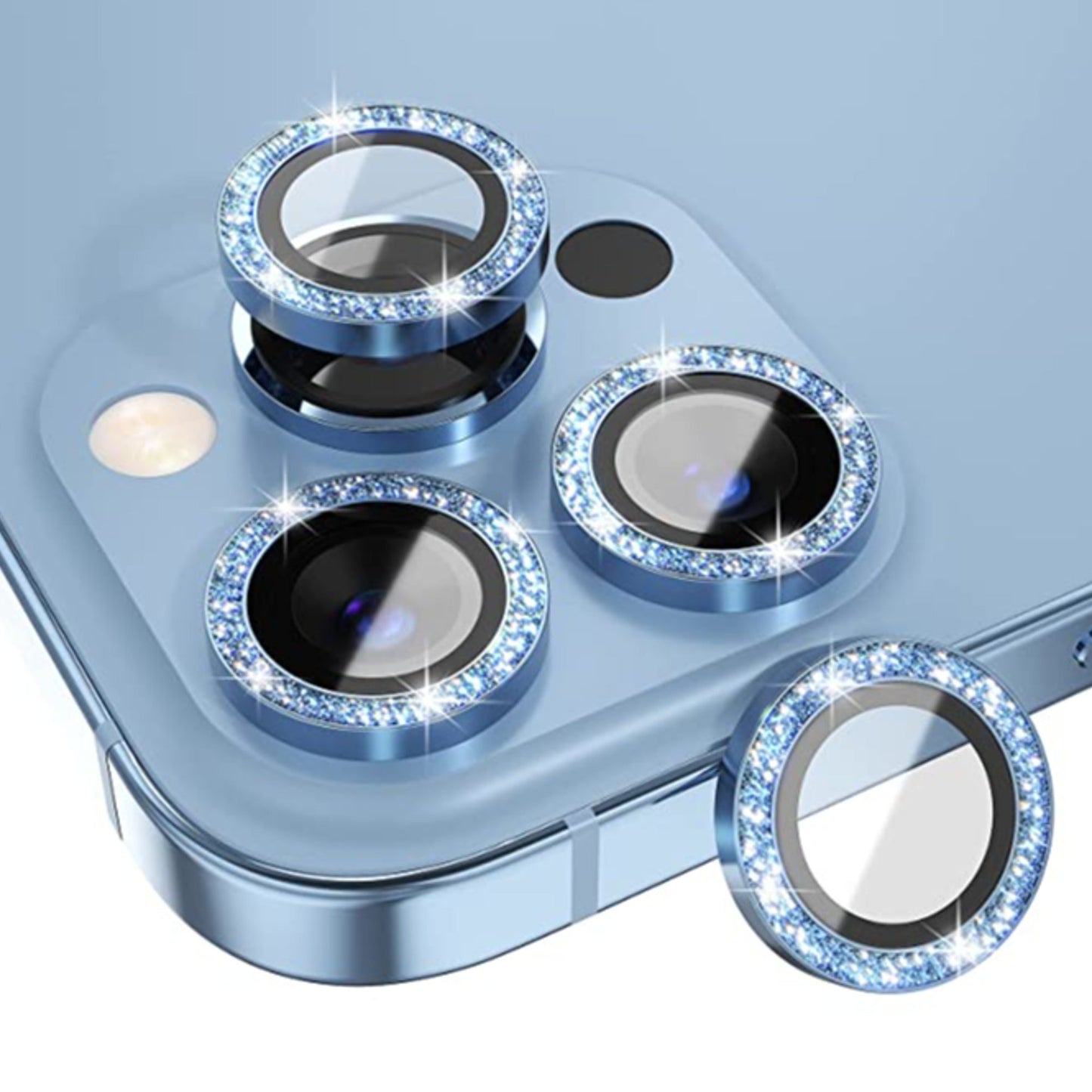 iPhone 15 Series Glitter Diamond Camera Lens Protector