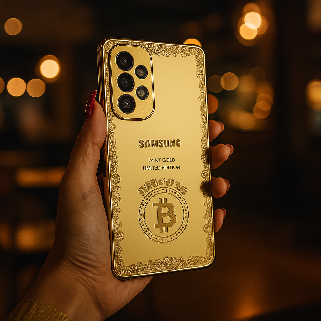 Galaxy A Series Crafted Gold Luxurious Camera Protective Case