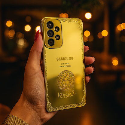 Galaxy A Series Crafted Gold Luxurious Camera Protective Case