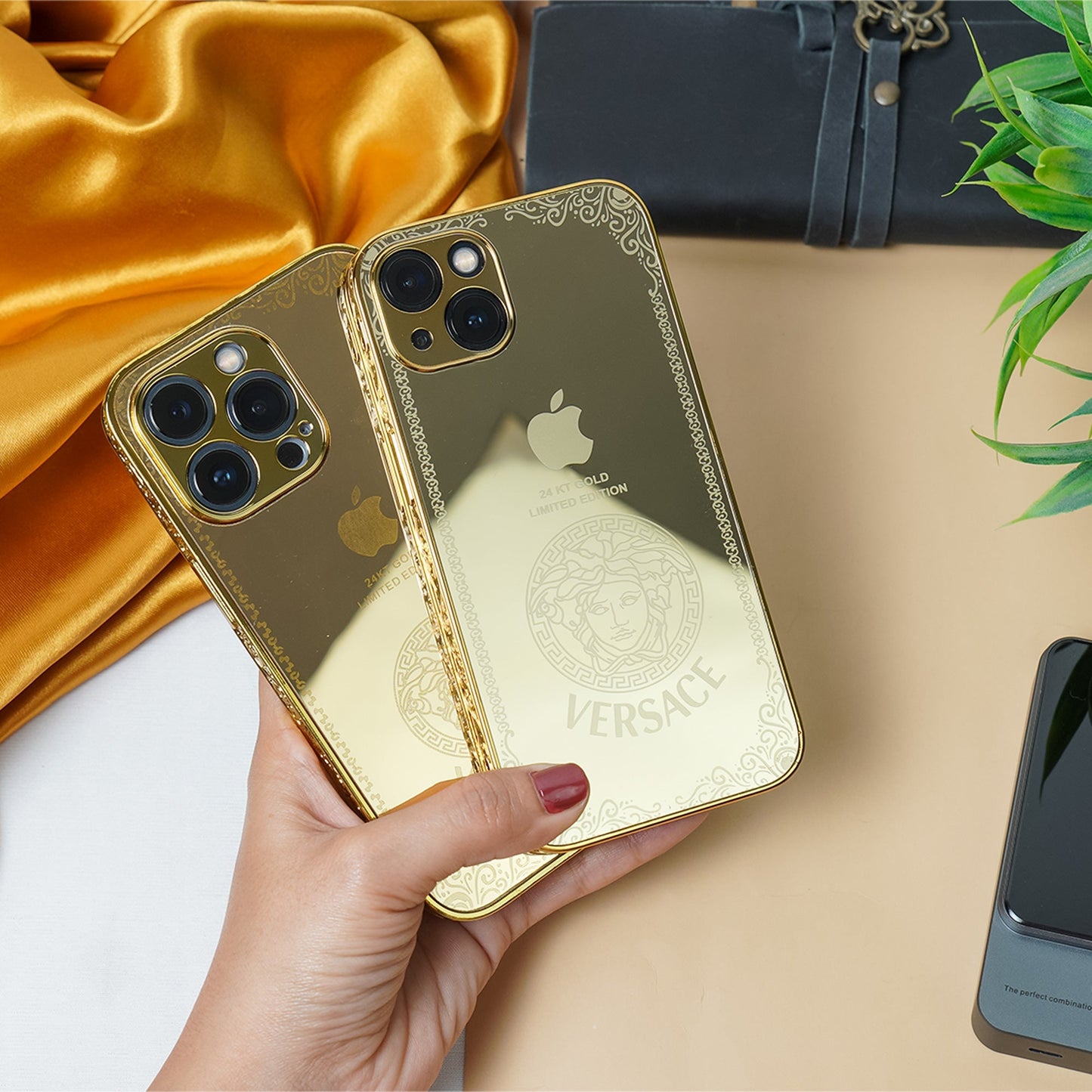 iPhone 13 Pro Max Crafted Gold Luxurious Camera Protective Case