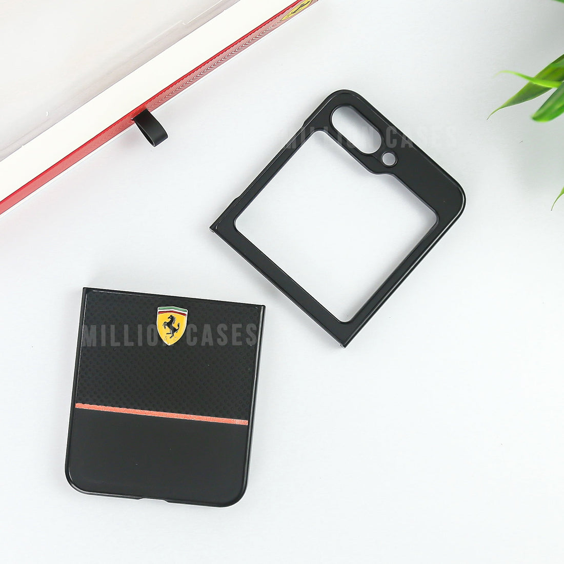 Galaxy Z Flip5 Premium Leather Ferrari Case
