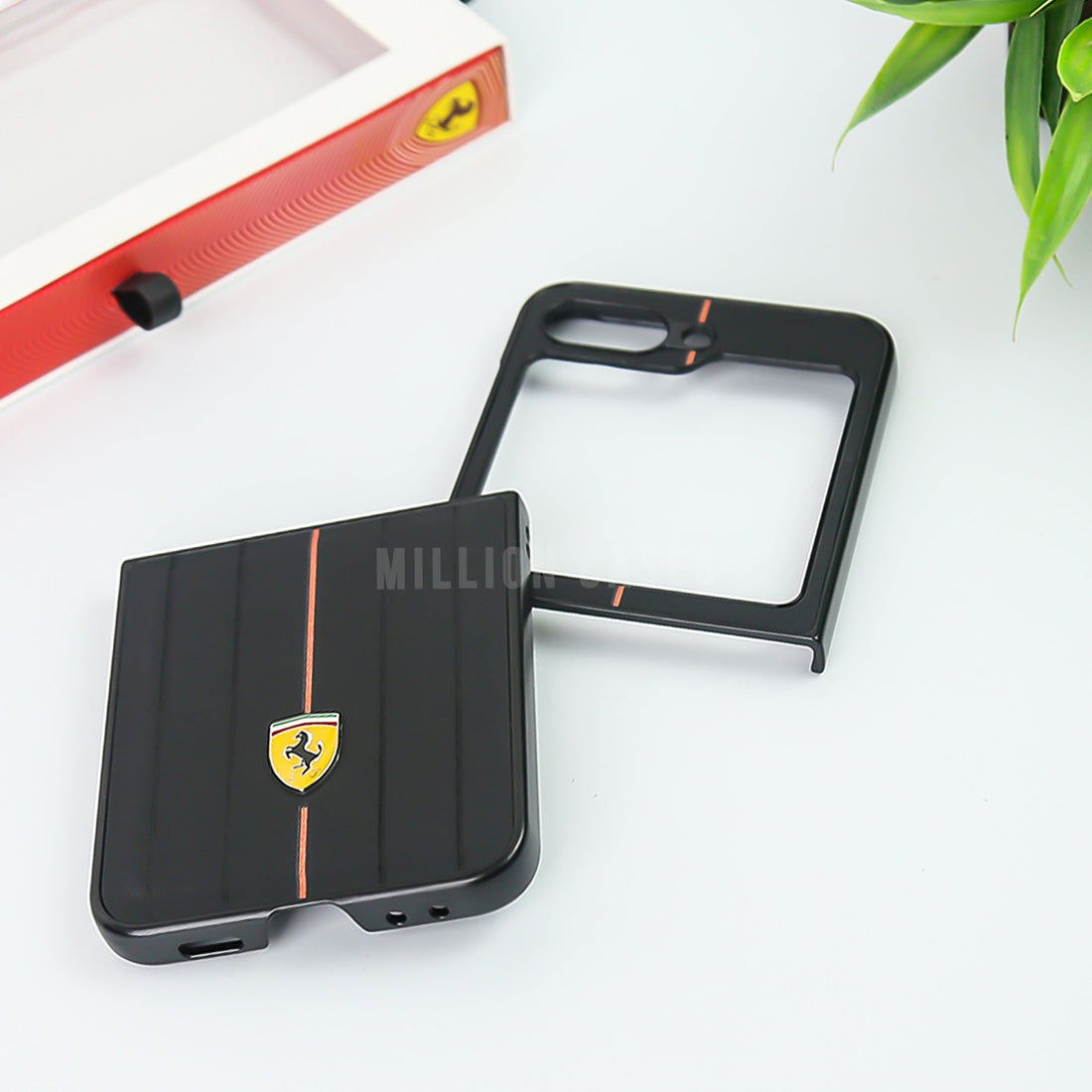 Galaxy Z Flip5 Premium Leather Ferrari Case