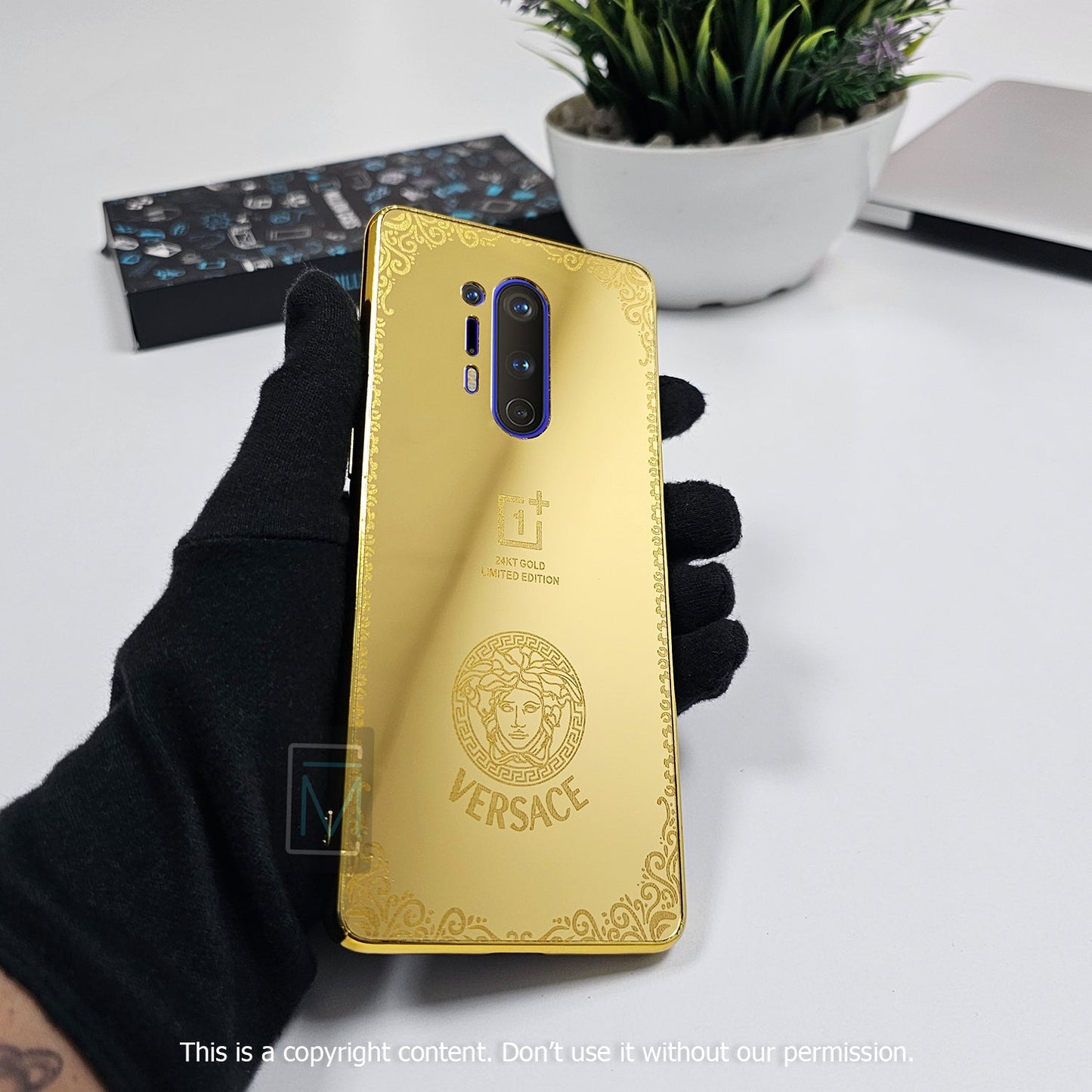 OnePlus 9RT Crafted Gold Luxurious Camera Protective Case