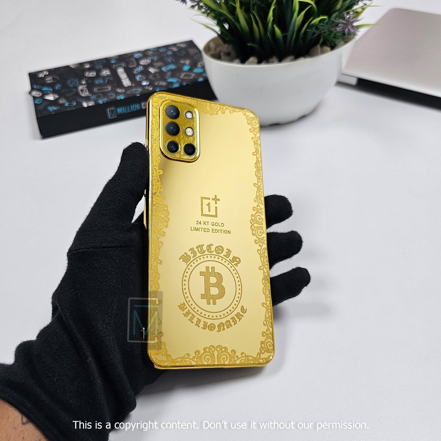 OnePlus 9RT Crafted Gold Luxurious Camera Protective Case