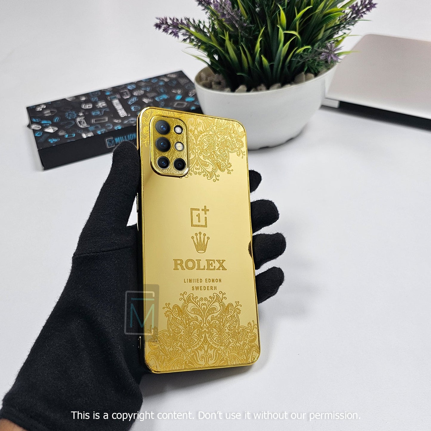 OnePlus 8T Crafted Gold Luxurious Camera Protective Case