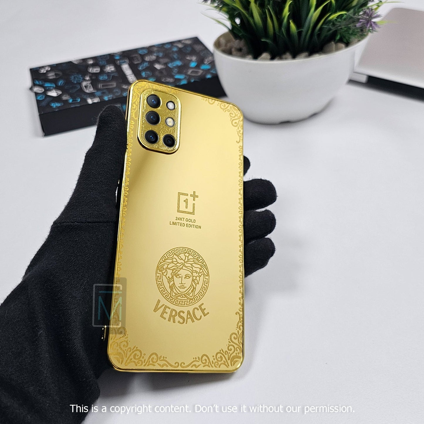 OnePlus 9RT Crafted Gold Luxurious Camera Protective Case