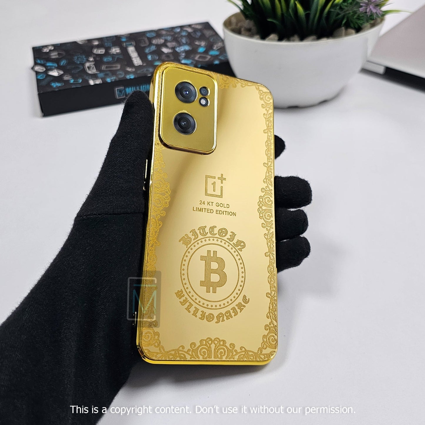 OnePlus 9RT Crafted Gold Luxurious Camera Protective Case