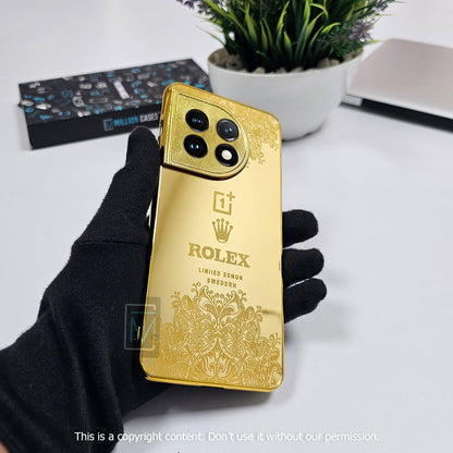 OnePlus 9RT Crafted Gold Luxurious Camera Protective Case