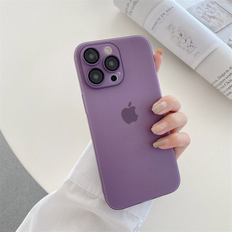 iPhone 14 Series Ultra-Thin Matte Paper Back Case