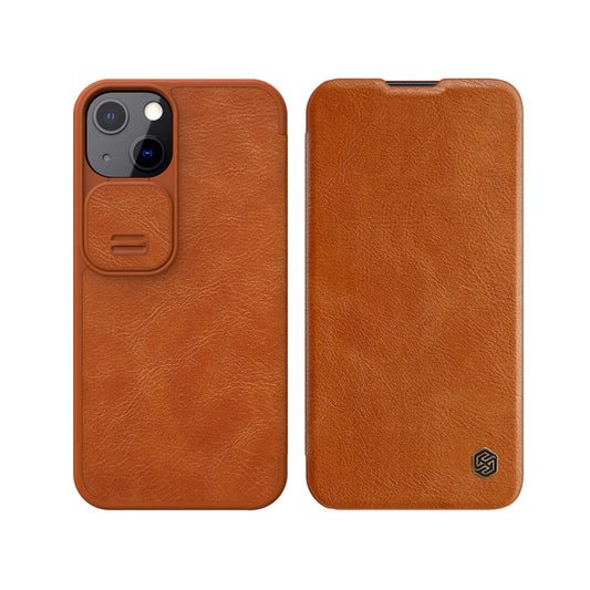 iPhone 13 Pro Camera Protection Qin Leather Flip Case