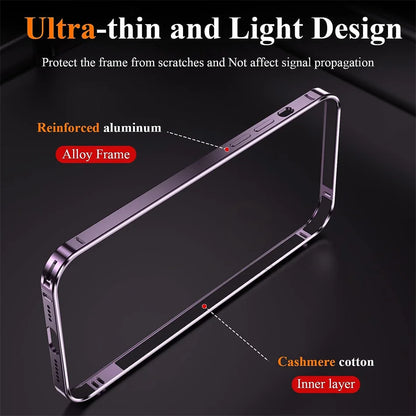 iPhone 15 Series Metal Aluminum Bumper Frame Case