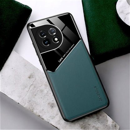 OnePlus 11 Series Vintage Leather Magnetic Holder Case - OnePlus