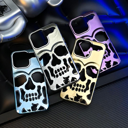 iPhone 15 Series Hollow Skull Design Case