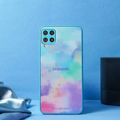 Galaxy S22 Series Watercolor Splatter Glass Back Case