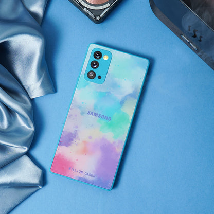 Galaxy S22 Series Watercolor Splatter Glass Back Case