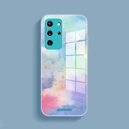 Galaxy S22 Series Watercolor Splatter Glass Back Case