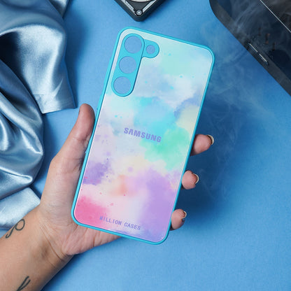 Galaxy S22 Series Watercolor Splatter Glass Back Case