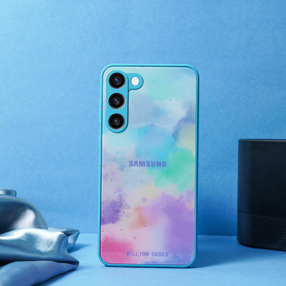 Galaxy S22 Series Watercolor Splatter Glass Back Case