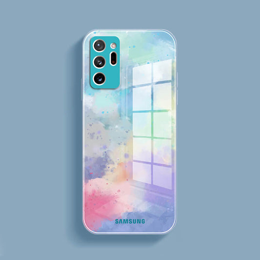 Galaxy Note Series Watercolor Splatter Glass Back Case