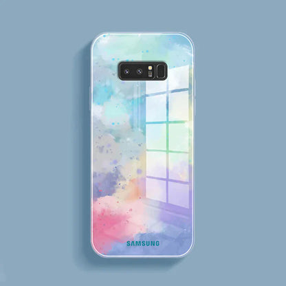 Galaxy S23 Series Watercolor Splatter Glass Back Case