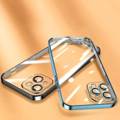 iPhone 13 Pro Max Luxury Electroplating Clear Camera Protective Soft TPU Case