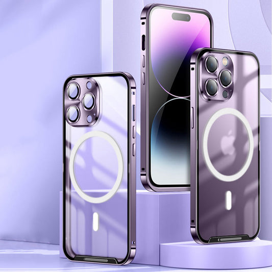 iPhone 12 Pro Frosted Glass Magsafe Edition Magnetic Bumper Case