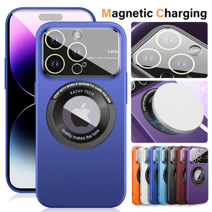 iPhone 15 Series MagSafe Glass Lens Protector Matte Case