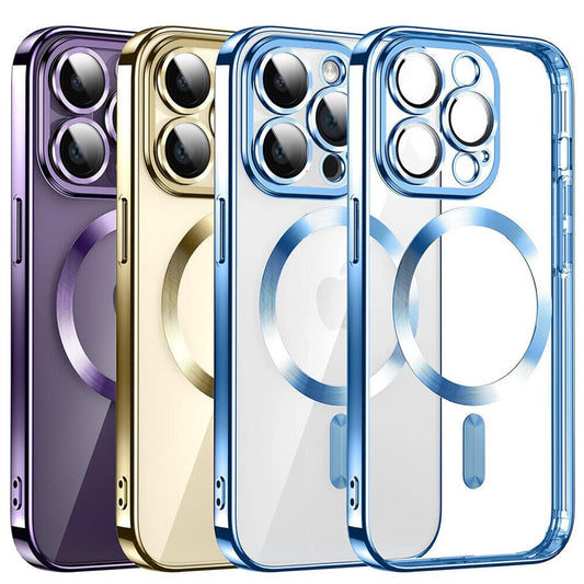 iPhone 15 Series Luxury Magsafe Plating Camera Protection Case