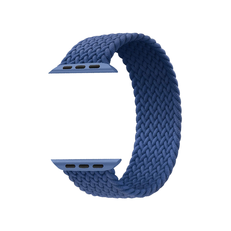 Woven Nylon Braided Solo Loop for Apple Watch [42/44MM] - Atlantic Blue