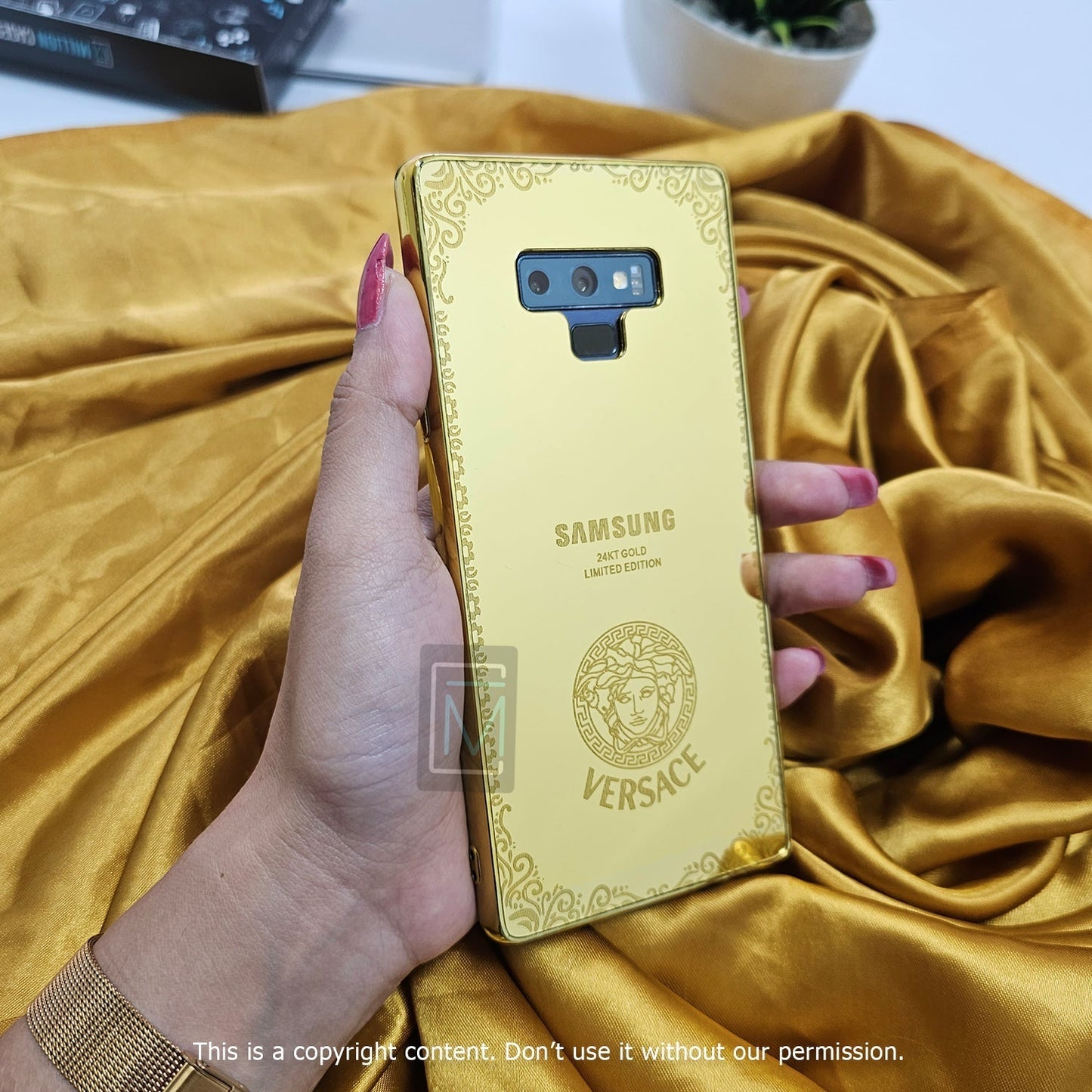 Galaxy Note 9 Crafted Gold Luxurious Camera Protective Case