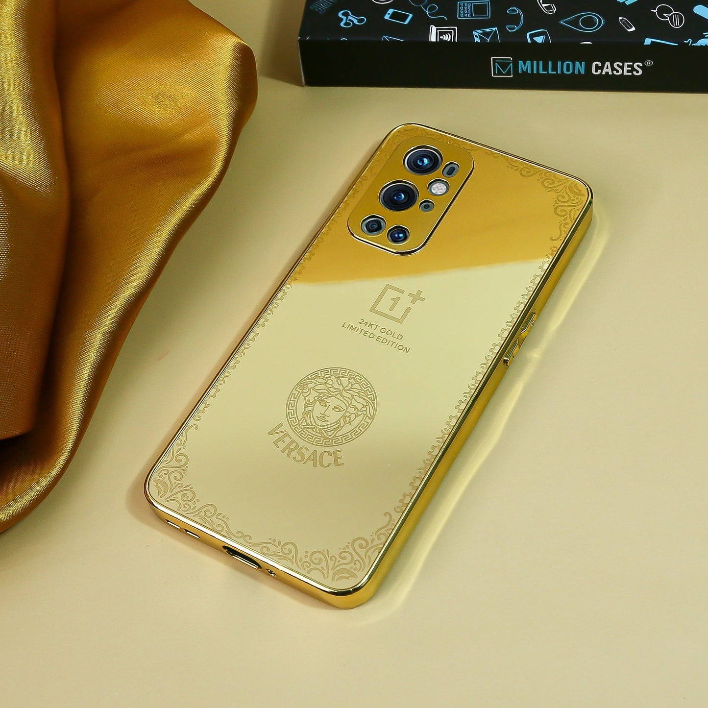OnePlus 9RT Crafted Gold Versace Luxurious Camera Protective Case