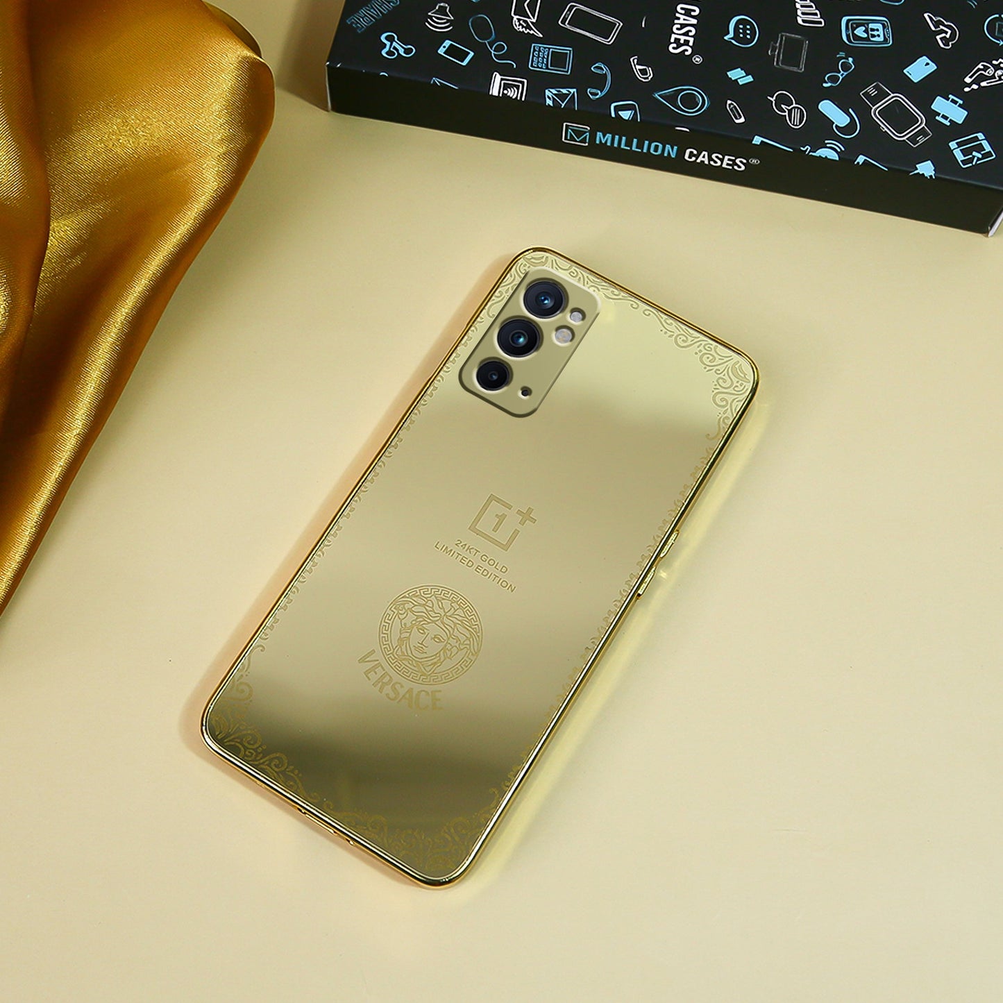 Crafted Gold Versace Luxurious Camera Protective Case - OnePlus