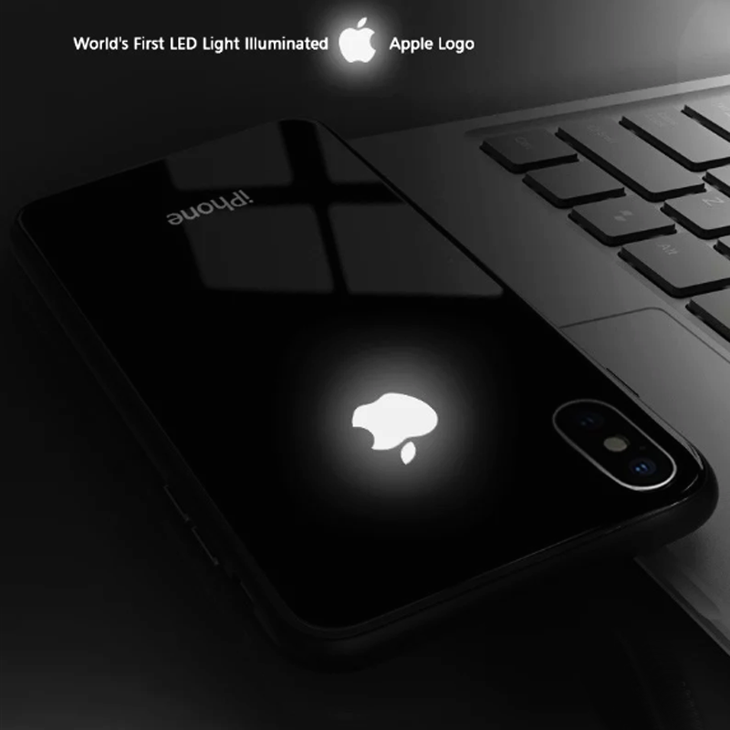 iPhone X LED Glass Back Case