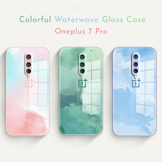 OnePlus 7 Pro Colorful Wave Glass Phone Case