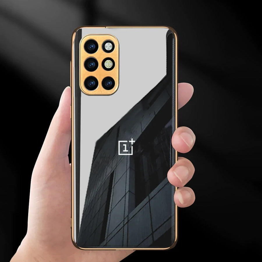 Glossy Gold Edge Back Logo Case - OnePlus