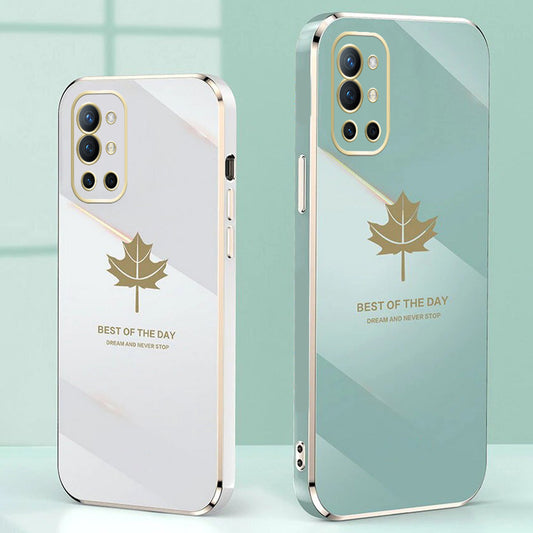 OnePlus 9R Electroplating Mapple Leaf Soft Case