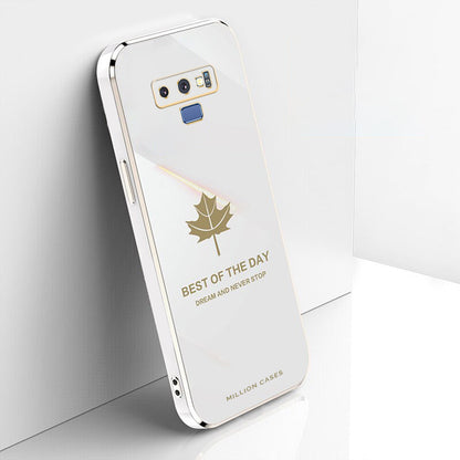 Galaxy Note 9 Electroplating Mapple Leaf Soft Case