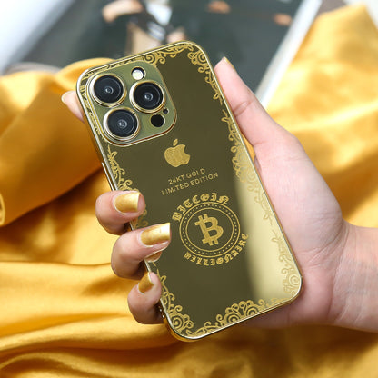 iPhone 15 Series Crafted Gold Luxurious Camera Protective Case