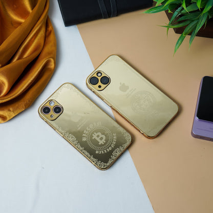 iPhone 14 Series Crafted Gold Luxurious Camera Protective Case