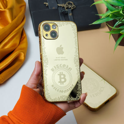 iPhone 14 Series Crafted Gold Luxurious Camera Protective Case