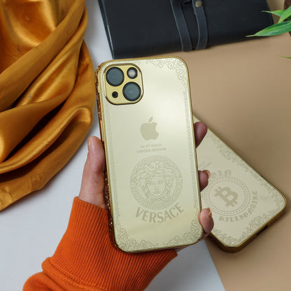 iPhone 12 Series Crafted Gold Luxurious Camera Protective Case