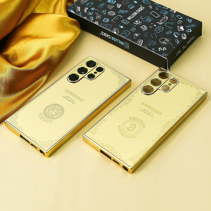 Galaxy S21 Ultra Crafted Gold Luxurious Camera Protective Case