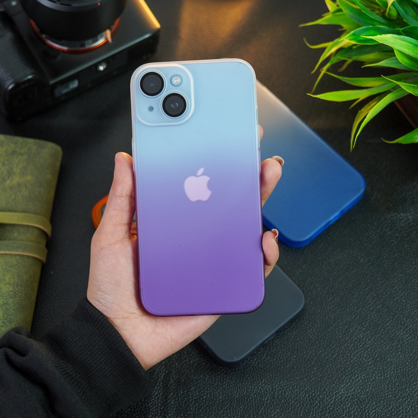 Frosted Matte Gradient Back Case - iPhone